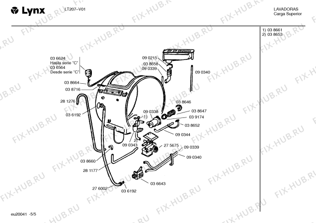 Схема №1 LT207300 LT207 с изображением Переключатель для стиральной машины Bosch 00037599