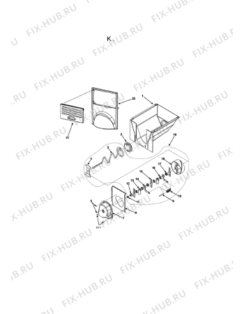 Схема №6 AC2225GEKB с изображением Рамка для холодильной камеры Whirlpool 482000020087