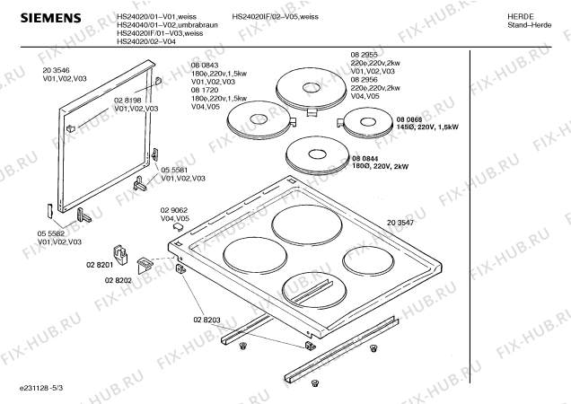 Схема №3 HU3304 с изображением Панель для плиты (духовки) Siemens 00117318