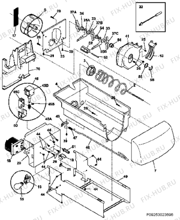 Взрыв-схема холодильника Electrolux ERL6296KK10 - Схема узла Ice container