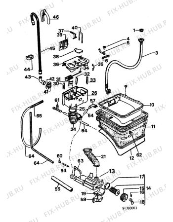 Взрыв-схема стиральной машины Zanussi ZT825JX - Схема узла W30 Water details  D