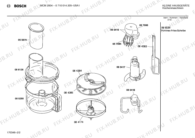 Взрыв-схема кухонного комбайна Bosch 0710014205 MCM2004 - Схема узла 02