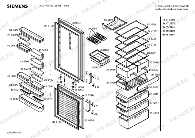 Взрыв-схема холодильника Siemens KG44U193GB - Схема узла 02