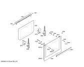 Схема №2 HBA21B150E Horno bosch indep.multif.inox.avisador с изображением Передняя часть корпуса для плиты (духовки) Bosch 00672550