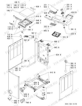 Схема №2 WAT Primeline 30 Di с изображением Обшивка для стиральной машины Whirlpool 480110100132