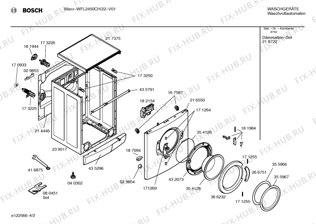 Схема №3 WFL2450CH WFL2450 с изображением Инструкция по установке и эксплуатации для стиралки Bosch 00584891