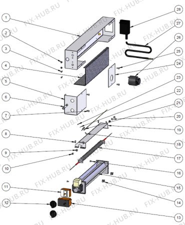 Взрыв-схема шкафа для подогрева посуды Gorenje UWD1400X (452090, TIR135C) - Схема узла 02