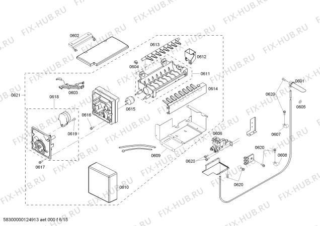 Схема №2 KBUDT4275E с изображением Модуль для посудомойки Bosch 00609298