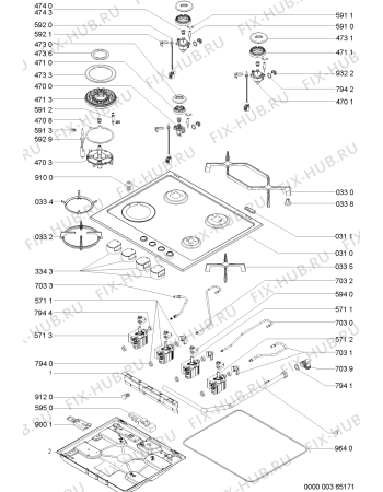 Схема №1 AKT 659/IX с изображением Затычка для плиты (духовки) Whirlpool 481244039566