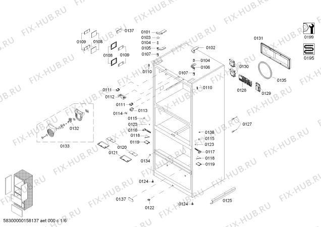 Схема №2 KM40FS20TI с изображением Траверса для холодильной камеры Siemens 00741609