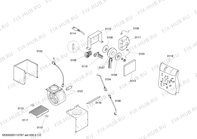 Схема №2 AW541721 с изображением Кабель для электровытяжки Bosch 00497392