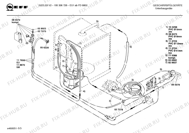Схема №3 195306728 5223.22IV2 с изображением Кнопка для посудомоечной машины Bosch 00028325