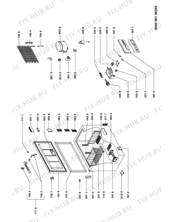 Схема №1 GTMH 2549/2 SPC с изображением Дверь для холодильника Whirlpool 481944268695