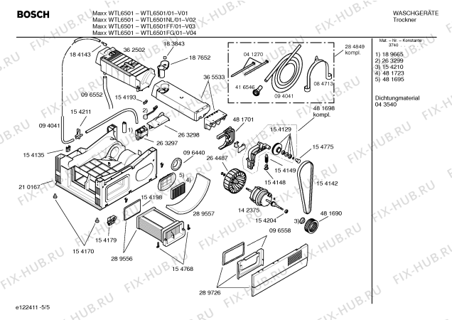 Схема №1 WTL6501FG Maxx WTL6501 с изображением Панель управления для сушилки Bosch 00433670