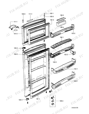 Схема №1 WBM 48 с изображением Дверь для холодильной камеры Whirlpool 481241619605