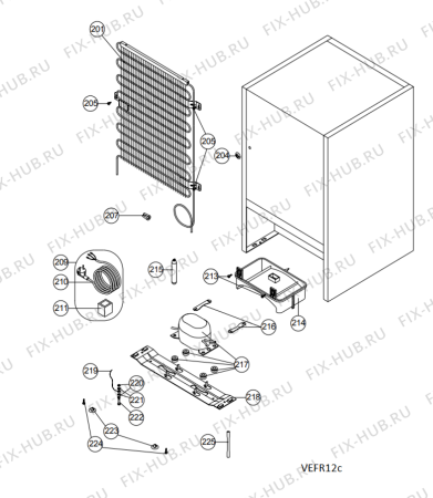 Схема №1 WTE2510 W с изображением Преобразователь для холодильника Whirlpool 482000094604