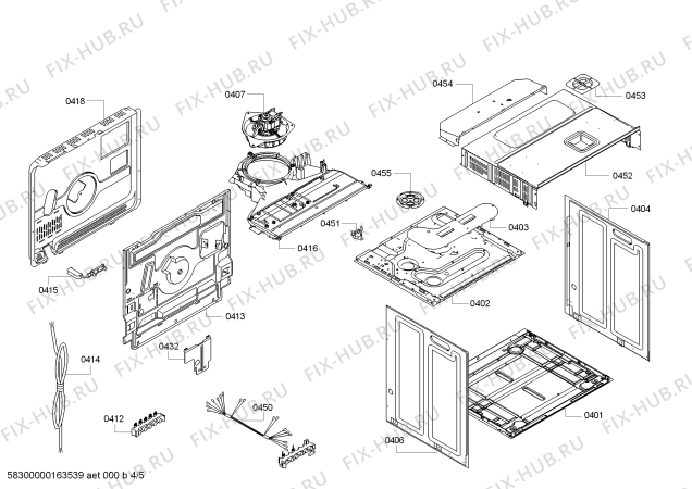 Взрыв-схема плиты (духовки) Bosch HBA74S421E H.BO.PY.L3D.IN.GLASS.B4/.B.E3_COT/ - Схема узла 04