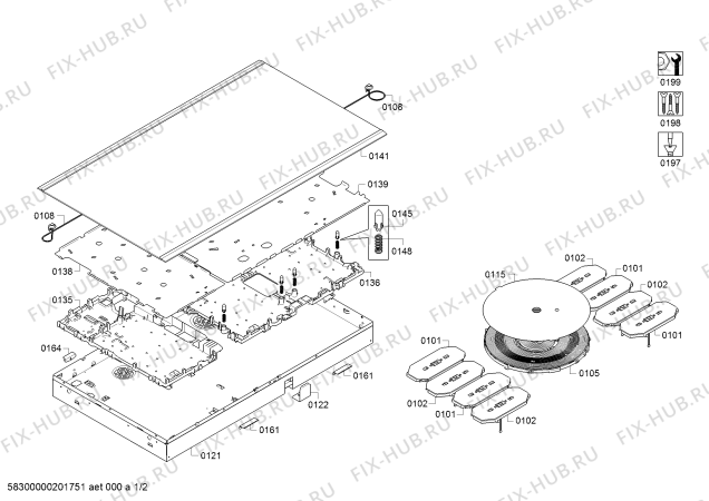 Схема №1 NITP668SUC с изображением Стеклокерамика для плиты (духовки) Bosch 00716074