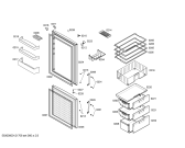 Схема №3 KGV73V20 с изображением Поднос для холодильника Bosch 00663544