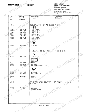 Схема №13 FM628Q4 с изображением Сервисная инструкция для жк-телевизора Siemens 00535344