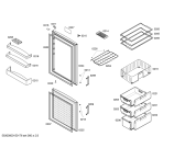Схема №1 KG33VE77 с изображением Дверь морозильной камеры для холодильника Siemens 00685248