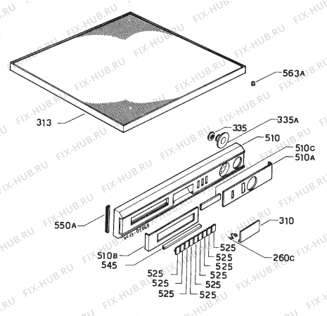 Взрыв-схема посудомоечной машины Zanussi ZBN907X - Схема узла Command panel 037