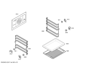 Схема №1 HBN200521E с изображением Передняя часть корпуса для духового шкафа Bosch 00662563