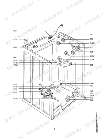 Схема №2 LAVW1238-W с изображением Порошкоприемник (дозатор) для стиральной машины Aeg 1106827007