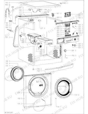 Схема №2 WA CHAMPION 8 PS с изображением Декоративная панель для стиралки Whirlpool 481010873754