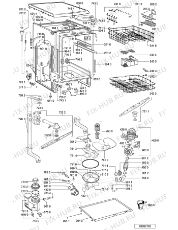 Схема №1 C 445 BL с изображением Обшивка для электропосудомоечной машины Whirlpool 481245372157