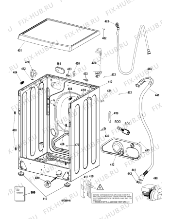 Схема №2 ARXXD129EU (F049526) с изображением Декоративная панель для стиральной машины Indesit C00258582