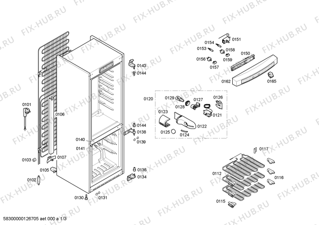 Схема №1 3KE1820A с изображением Панель для холодильника Bosch 00446193