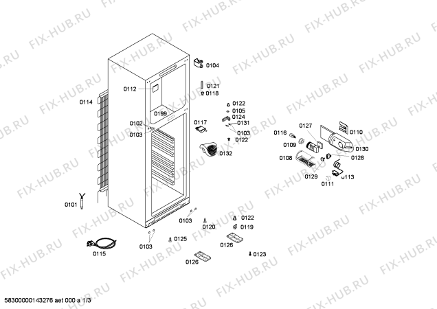 Схема №1 KDV39X03ME с изображением Реле для холодильной камеры Siemens 00617916
