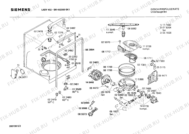 Схема №3 SN752354 с изображением Панель для посудомоечной машины Siemens 00117687