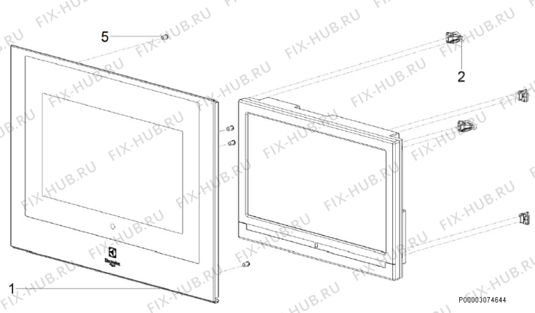 Взрыв-схема микроволновой печи Rex Electrolux TV463X - Схема узла Section 2