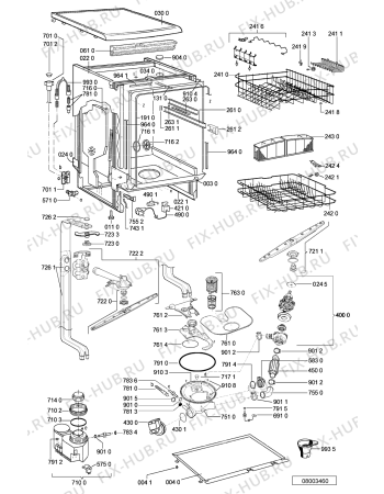 Схема №1 ADL 231/2 SWH с изображением Микромодуль для электропосудомоечной машины Whirlpool 481221838158