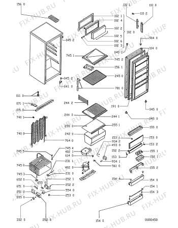 Схема №1 ARM 255 с изображением Декоративная панель для холодильника Whirlpool 481946059982