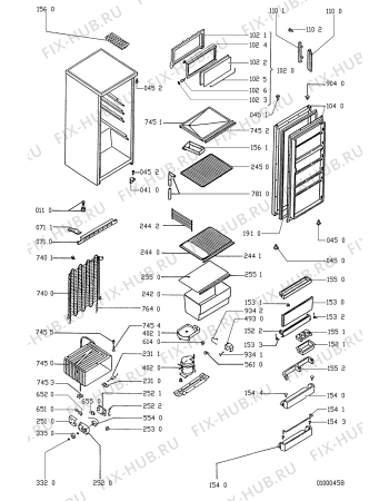 Схема №1 ARM 255 с изображением Держатель для холодильника Whirlpool 481946279399