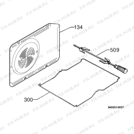 Взрыв-схема плиты (духовки) Electrolux EOB33030X - Схема узла Kit 269