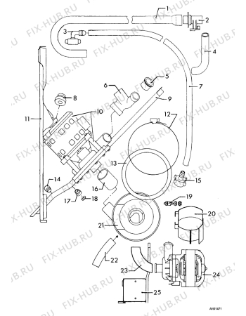 Взрыв-схема посудомоечной машины Zanker GA380S - Схема узла Circulation pump