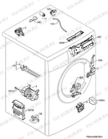 Схема №4 L74950A с изображением Микромодуль для стиралки Aeg 973914526659037