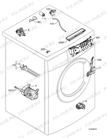 Взрыв-схема стиральной машины Aeg Electrolux L62645 - Схема узла Electrical equipment 268