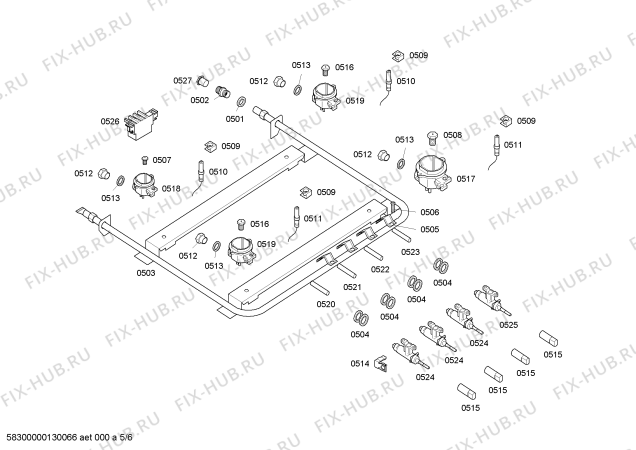 Схема №4 HSC64I80EQ P2I 56 PISO INOX GE 220V с изображением Держатель для плиты (духовки) Bosch 00144869