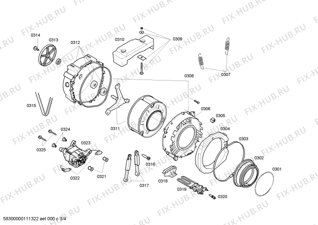 Схема №1 WFC40818TI с изображением Панель управления для стиральной машины Bosch 00449315