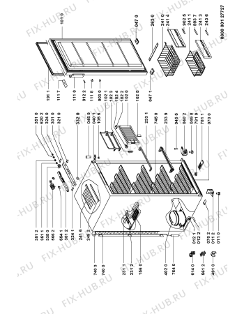 Схема №1 AFE 138/G с изображением Элемент корпуса для холодильной камеры Whirlpool 481244069105