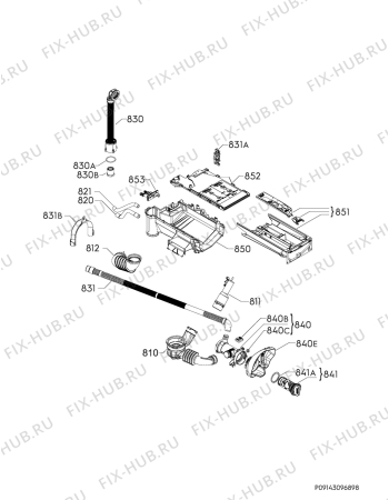 Взрыв-схема стиральной машины Electrolux EW6F6641R5 - Схема узла Hydraulic System 272