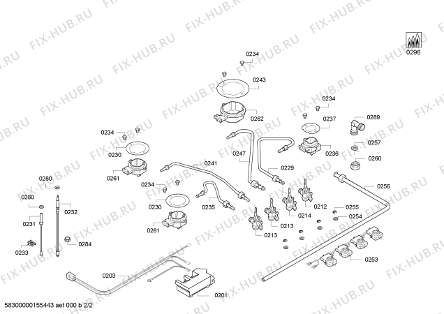 Взрыв-схема плиты (духовки) Bosch PPP616B11E ENC.PPP616B11E 4G BO T60F 2011 - Схема узла 02