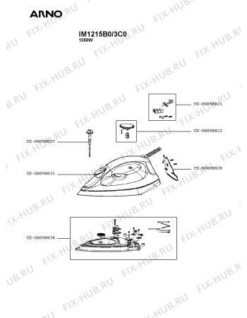 Схема №1 IM1215B1/3C0 с изображением Дроссель для электроутюга Seb CS-00098827