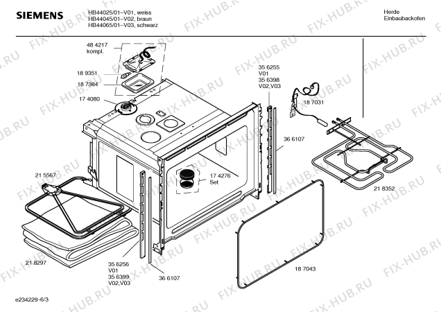 Схема №1 HB44055 с изображением Инструкция по эксплуатации для духового шкафа Siemens 00581592