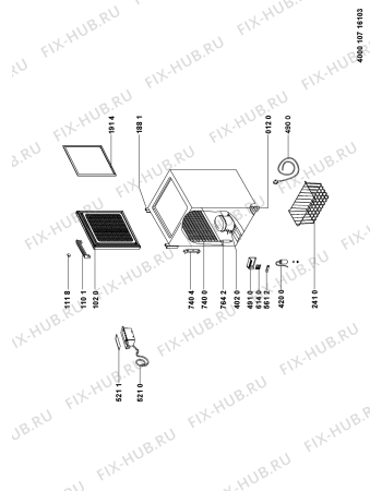 Схема №1 PCF204A+ с изображением Рукоятка для холодильника Whirlpool 481010570714